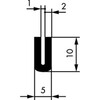 U-profil arrondi EPDM 5x10x1mm